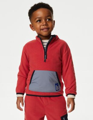 

Boys M&S Collection Colour Block Fleece Top (2-8 Yrs) - Red Mix, Red Mix