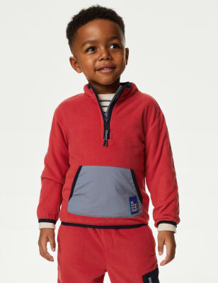 

Boys M&S Collection Colour Block Fleece Top (2-8 Yrs) - Red Mix, Red Mix