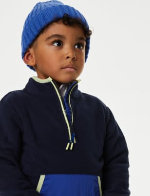 

Boys M&S Collection Colour Block Fleece Top (2-8 Yrs) - Blue Mix, Blue Mix