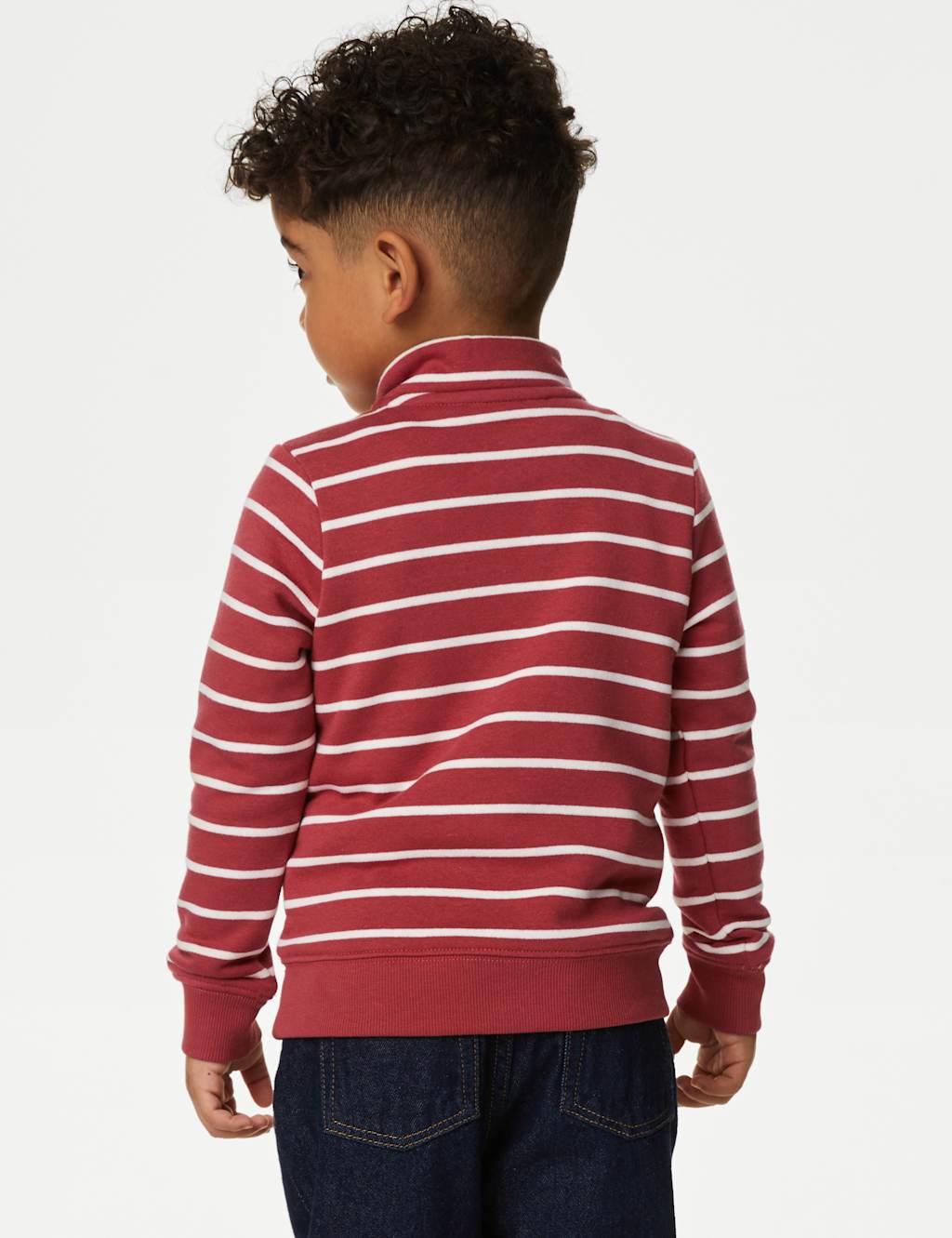 Cotton Rich Half Zip Sweatshirt (2-8 Yrs) image 4