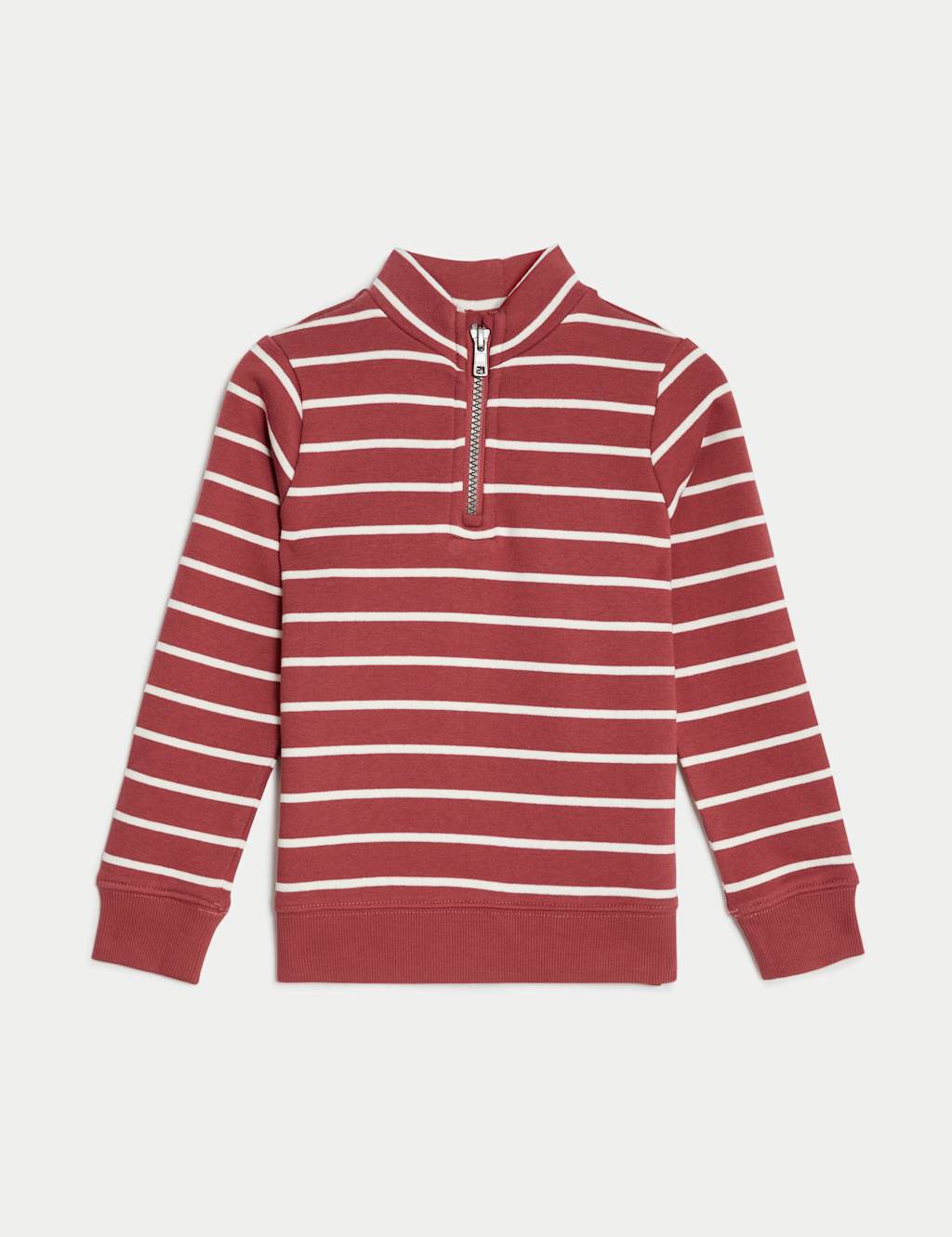 Cotton Rich Half Zip Sweatshirt (2-8 Yrs) image 2