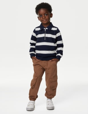 

Boys M&S Collection Cotton Rich Half Zip Striped Sweatshirt (2-8 Yrs) - Navy Mix, Navy Mix