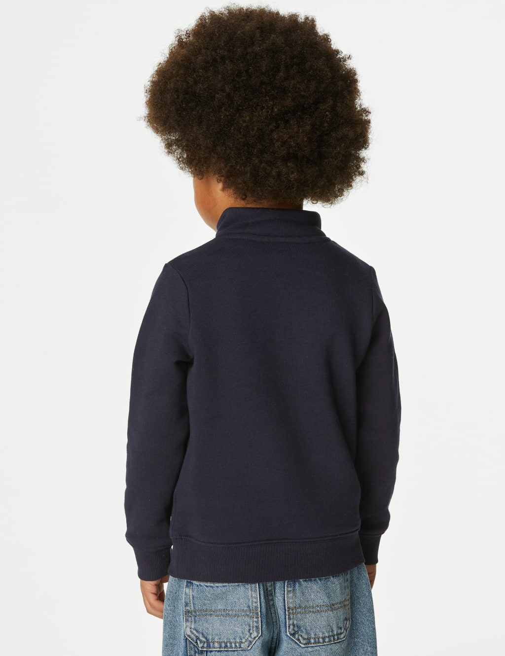 Cotton Rich Half Zip Sweatshirt (2-8 Yrs) image 3