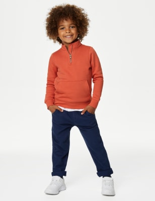 

Boys M&S Collection Cotton Rich Half Zip Sweatshirt (2-8 Yrs) - Orange, Orange