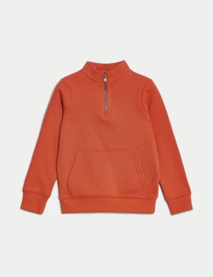Cotton Rich Half Zip Sweatshirt (2-8 Yrs)
