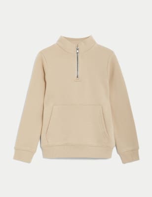 Cotton Rich Half Zip Sweatshirt (2-8 Yrs)