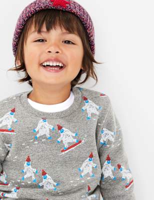 Sweat &agrave; imprim&eacute; ski (du 3&nbsp;mois au 7&nbsp;ans)