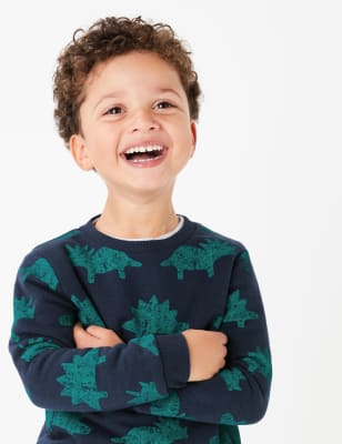 Sweat en coton &agrave; motif dinosaure (du 3&nbsp;mois au 7&nbsp;ans)