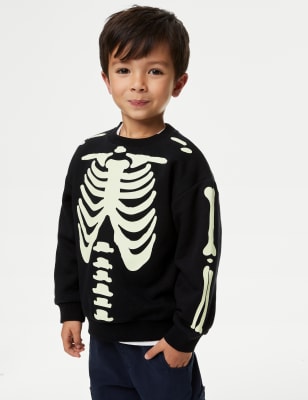 

Boys M&S Collection Halloween Glow In The Dark Sweatshirt (2-8 Yrs) - Black, Black