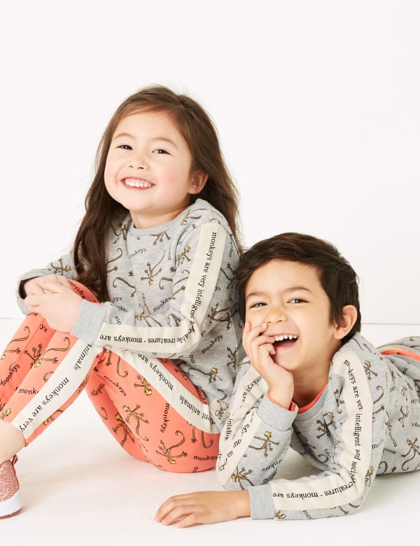 Roald Dahl™ & NHM™ Monkey Print Sweatshirt (2-7 Yrs)