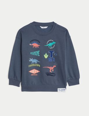Cotton Rich Dinosaur Sweatshirt (2-8 Yrs)
