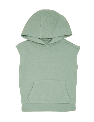 

Boys M&S Collection Pure Cotton Hooded Top (2-7 Yrs) - Washed Green, Washed Green