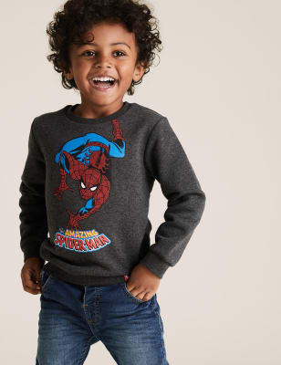 Sweat en coton à motif Marvel Spider-Man™ (du 2 au 7 ans) - Charcoal