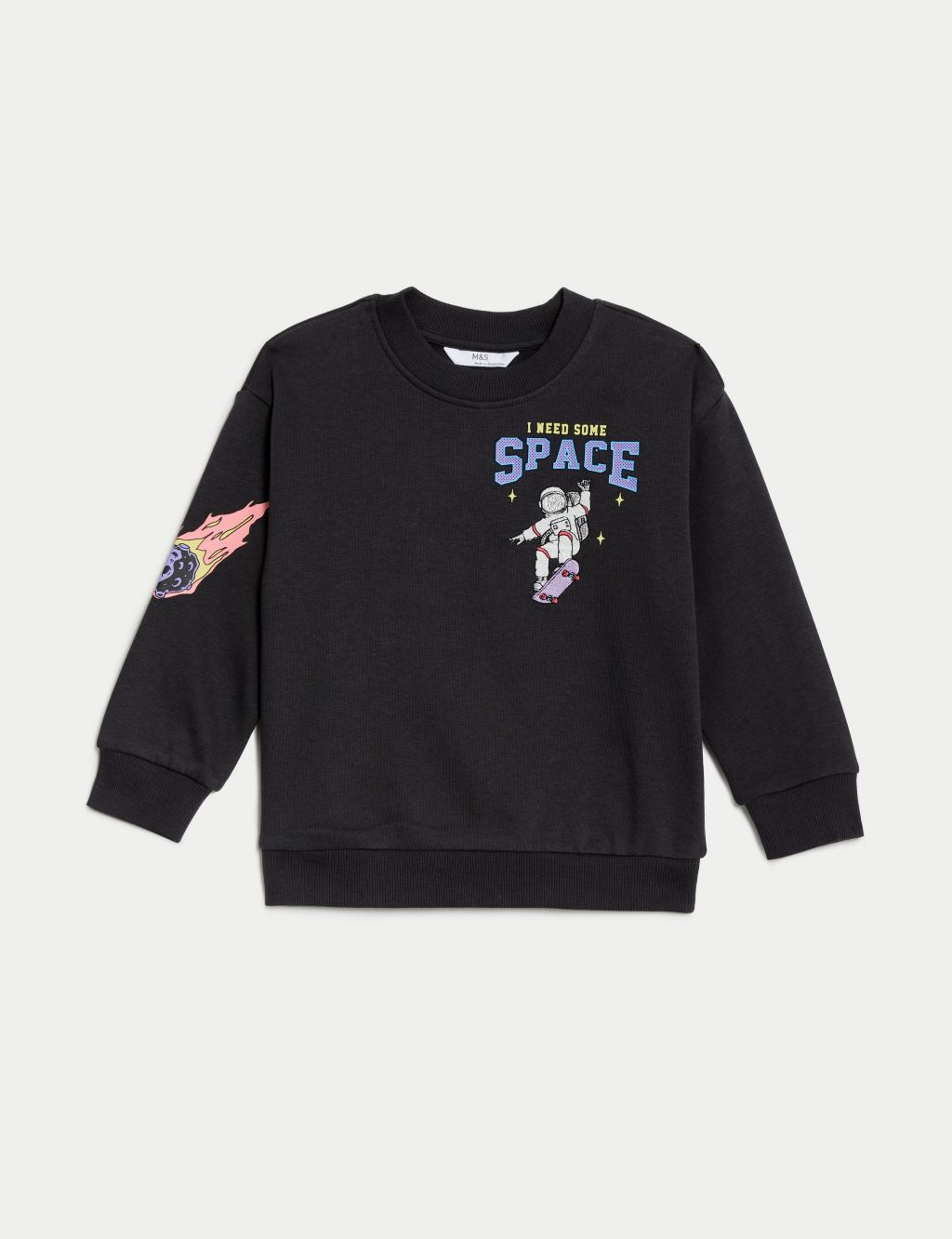 Cotton Rich Space Sweatshirt (2-8 Yrs) image 2