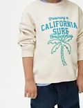Katoenrijke sweater met 'California' (2-8 jaar)