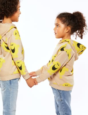 Top en coton à capuche et imprimé Mr Happy™ (du 2 au 7 ans) - Beige