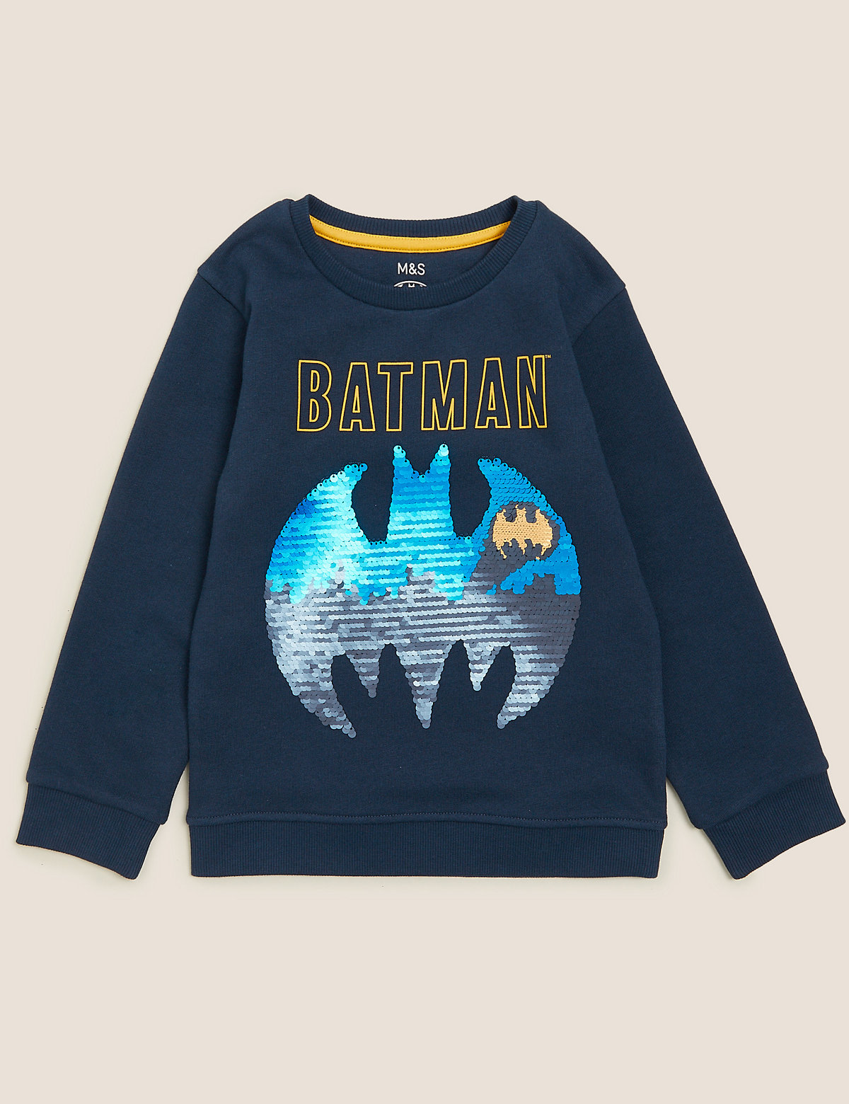 Cotton Rich Batman™ Reversible Sequin Sweatshirt (2-7 Yrs)