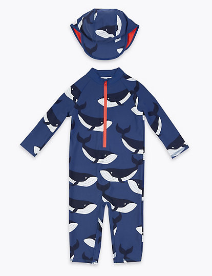 Whale Print All in One (2-7 Yrs)