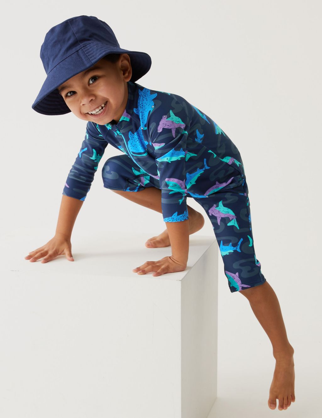 Shark Print All In One (2-8 Yrs) image 1