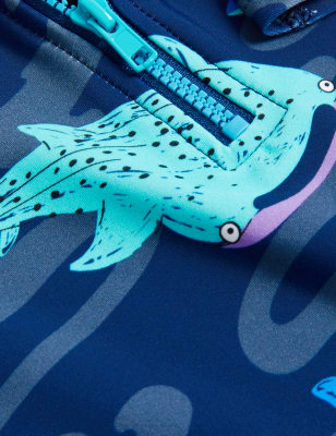 

Boys M&S Collection Shark Print All In One (2-8 Yrs) - Indigo Mix, Indigo Mix