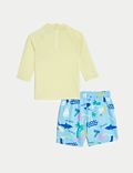 Dwuczęściowy strój kąpielowy z nadrukiem z plażą (2–8 lat)