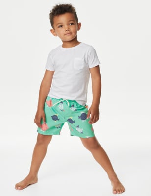 

Boys M&S Collection Fish Swim Shorts (2-8 Yrs) - Aqua Mix, Aqua Mix