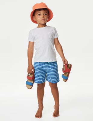 

M&S Collection Gestreifte Badeshorts (2-8 Jahre) - Aqua Mix, Aqua Mix