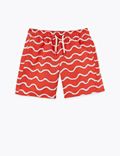 Wave Print Swim Shorts (2-7 Yrs)