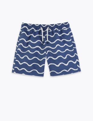 Wave Print Swim Shorts (2-7 Yrs) - MX