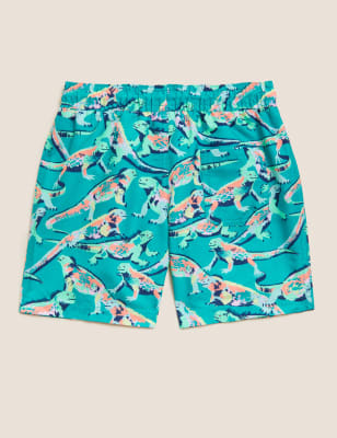 

Boys M&S Collection Iguana Print Swim Shorts (2-7 Yrs) - Rich Aqua, Rich Aqua