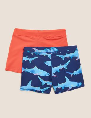 

Boys M&S Collection 2pk Shark Print Swim Trunks (2-7 Yrs) - Multi, Multi