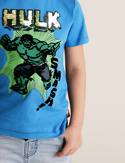 Pure Cotton Hulk™ Reversible Sequin T-Shirt