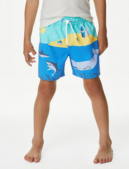 Beach Scene Swim Shorts (2-8 Yrs)