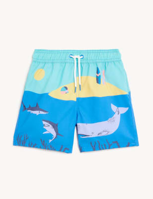 Beach Scene Swim Shorts (2-8 Yrs)