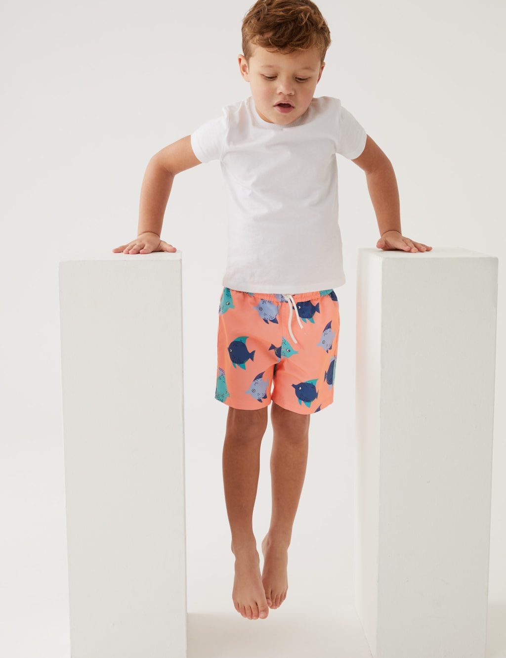 Fish Print Swim Shorts (2-8 Yrs) image 3