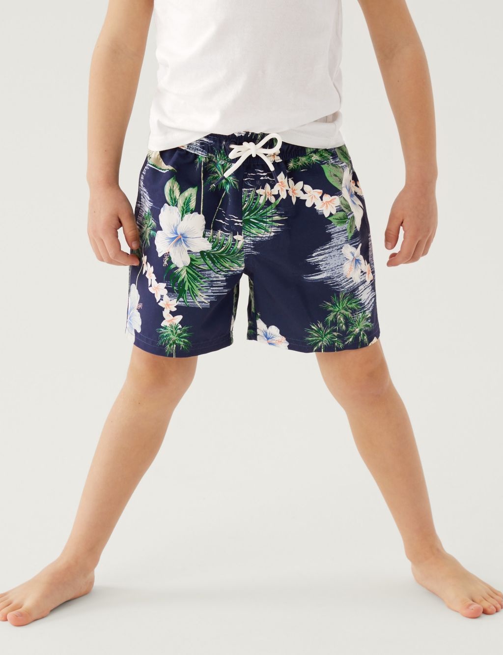 Hawaiian Print Swim Shorts (2-8 Yrs) image 2