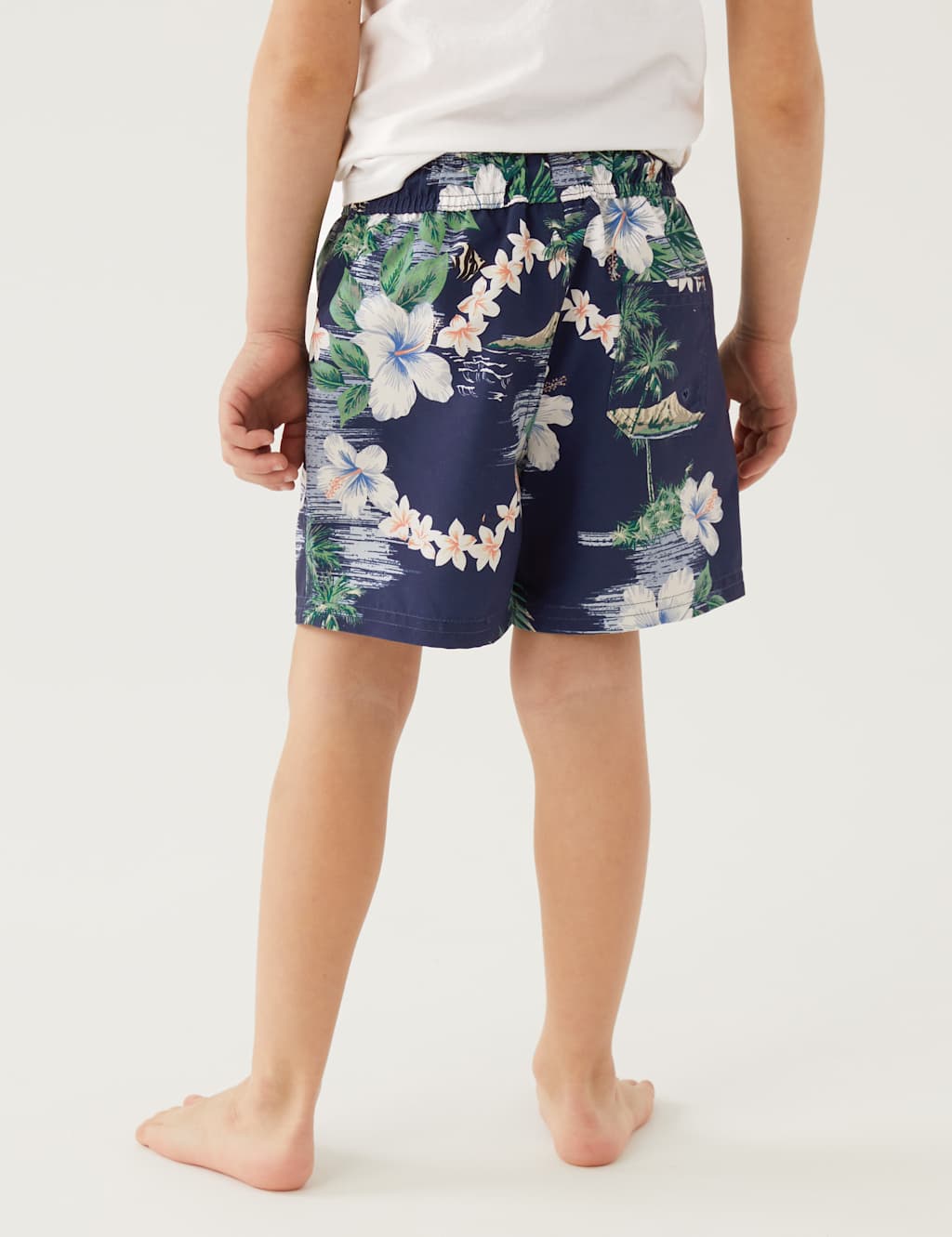 Hawaiian Print Swim Shorts (2-8 Yrs) image 3