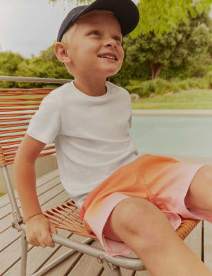 M&S Boys Ombre Swim Shorts (2-8 Yrs) - 3-4 Y - Orange Mix, Orange Mix