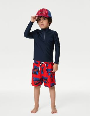 M&S Boys Spider-Man Swim Shorts (2-8 Yrs) - 3-4 Y - Red Mix, Red Mix