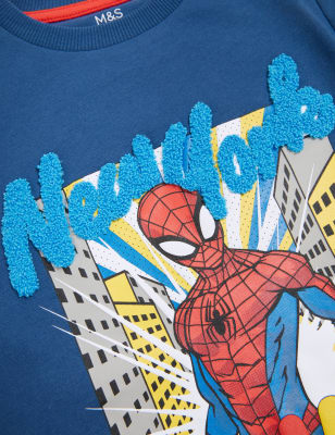 

M&S Collection Spider-Man™-T-Shirt aus reiner Baumwolle (2-7 Jahre) - Navy, Navy