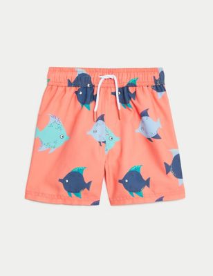 Fish Print Swim Shorts (2-8 Yrs)