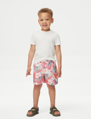 Hibiscus Print Swim Shorts (2-8 Yrs)