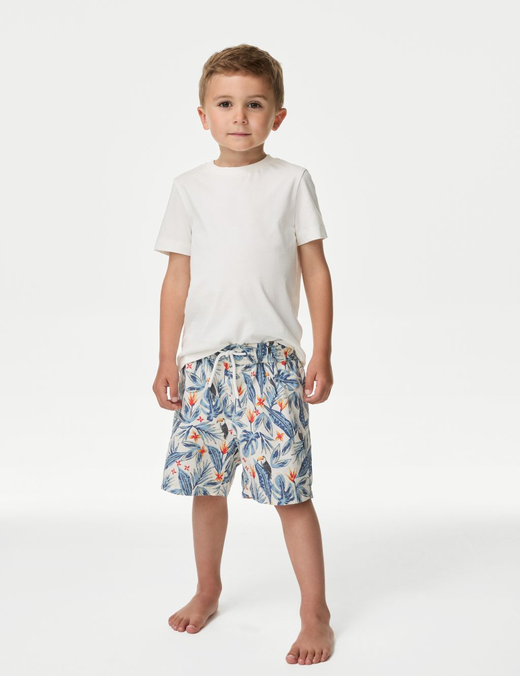 Mini Me Toucan Print Swim Shorts (2-8 Yrs)