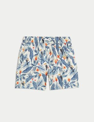 Mini Me Toucan Print Swim Shorts (2-8 Yrs)