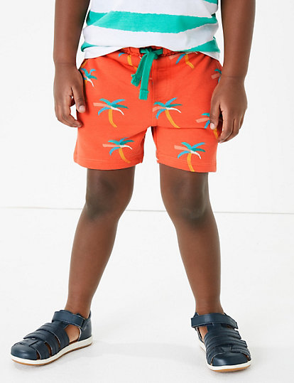 Cotton Palm Tree Shorts (2-7 Yrs)
