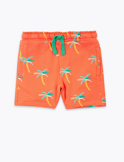 Cotton Palm Tree Shorts (2-7 Yrs)