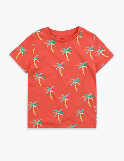 Cotton Palm Tree T-Shirt (2-7 Yrs)