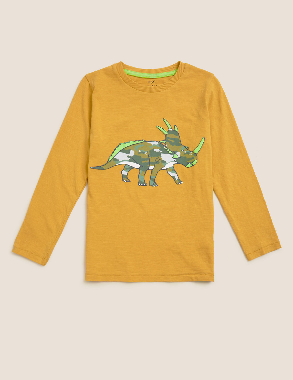 Cotton Camouflage Triceratops Top