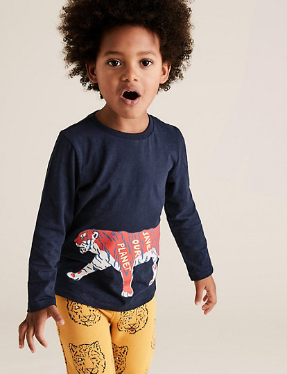 Cotton Save Our Planet Tiger Top (2-7 Yrs)