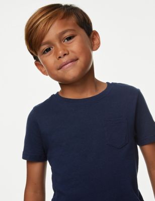 

Boys M&S Collection Pure Cotton Plain T-Shirt (2-7 Yrs) - Navy, Navy